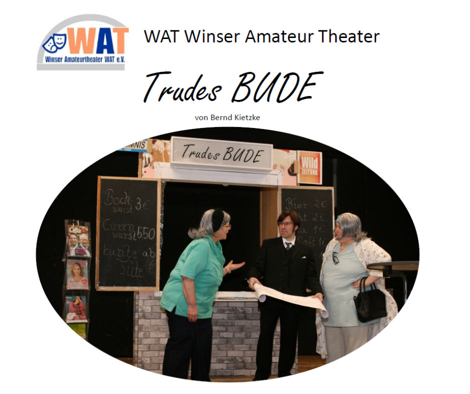 3 Schauspieler auf der Bühne