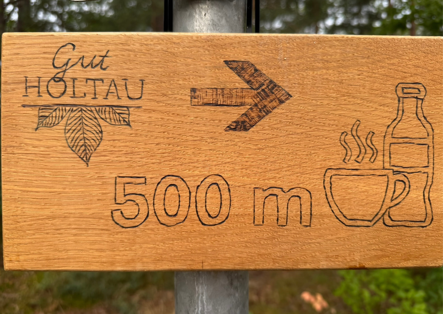 Holzschild Gut Holtau